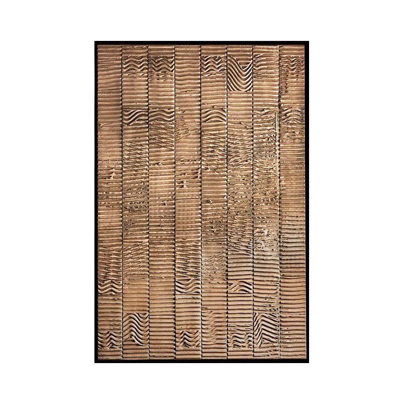 挂画肌理画客厅装饰画设计师款侘寂风抽象手绘玄关立体高端复古风