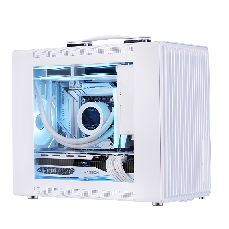 玩嘉阿尔法手提便携式机箱MATX主板支持240水冷ITX桌面MINI主机箱