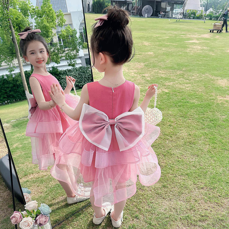 2025夏季新款洋气宝宝蓬蓬纱裙气质夏装儿童