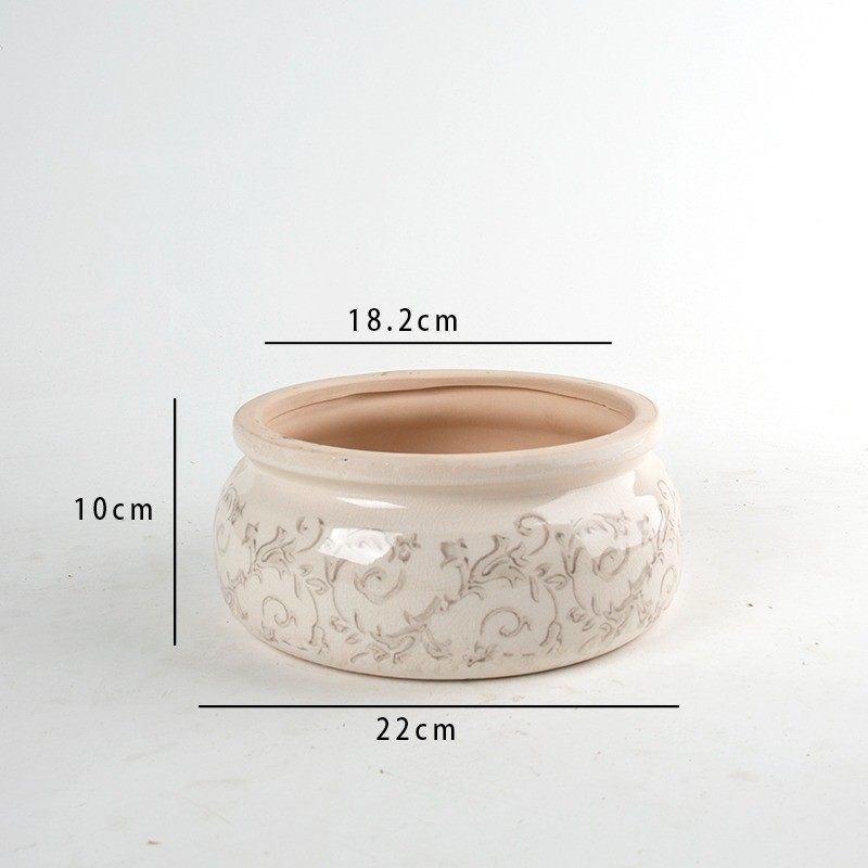 软装创意陶瓷冰裂釉多肉绿植花盆栽盆贴花复古田园家居园艺中北欧,鲜花速递/花卉仿真/绿植园艺,花盆,淘宝优惠券,粉丝福利购,淘宝优惠卷