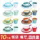 密胺饭店摆台餐具火锅店四件套10个装 商用仿瓷酒店碗碟碗勺杯套装