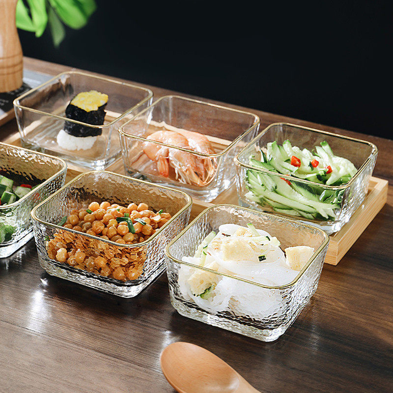 透明玻璃碗家用小号调料碗蘸料碟日式餐具套装小吃味碟水果小菜碗