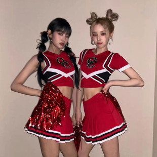 新品 韩舞女团gidle打歌服舞蹈表演服学生运动会拉拉队演出服套装