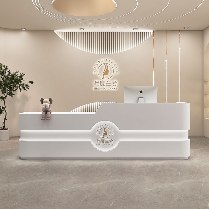 简约现代收银台公司前台接待台美容院餐饮店女装店培训机构美发店