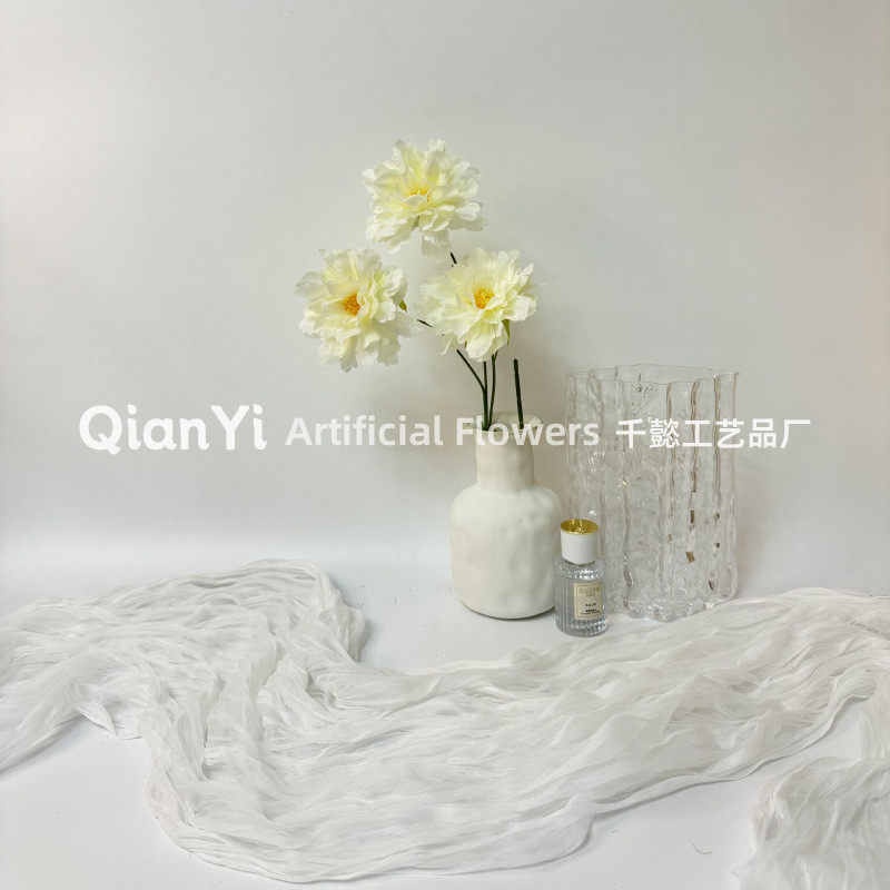 仿真花仿真装饰摆件芙蓉仿真花婚庆用花人造花墙商场假花绢花芙蓉