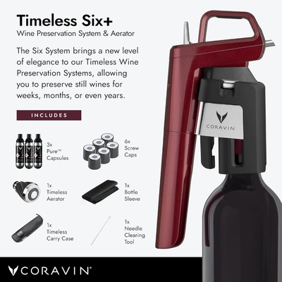(现货六号+永恒双色)Coravin model6+卡拉文红酒免开瓶氩气取酒器