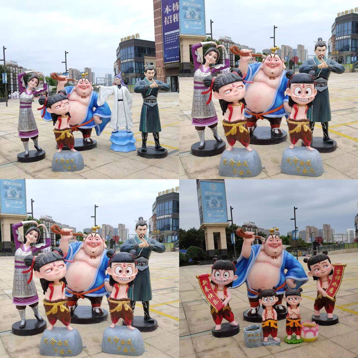 大型玻璃钢卡通气球狗雕塑ip人物形象不锈钢商场雕塑网红美陈摆件