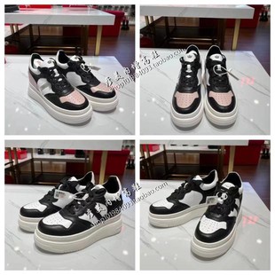 香港代购iiJin艾今阿Sa同款经典超轻厚底内增高9cm牛皮休闲板鞋女