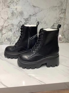 香港代购iijin艾今24秋新品厚底内增高10cm超轻侧拉链马丁靴子女