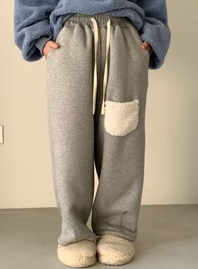 VENTI韩国东大门代购2025冬季新款加厚加绒休闲裤女