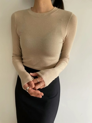 韩国紧身圆领打底衫TALKTALKT恤