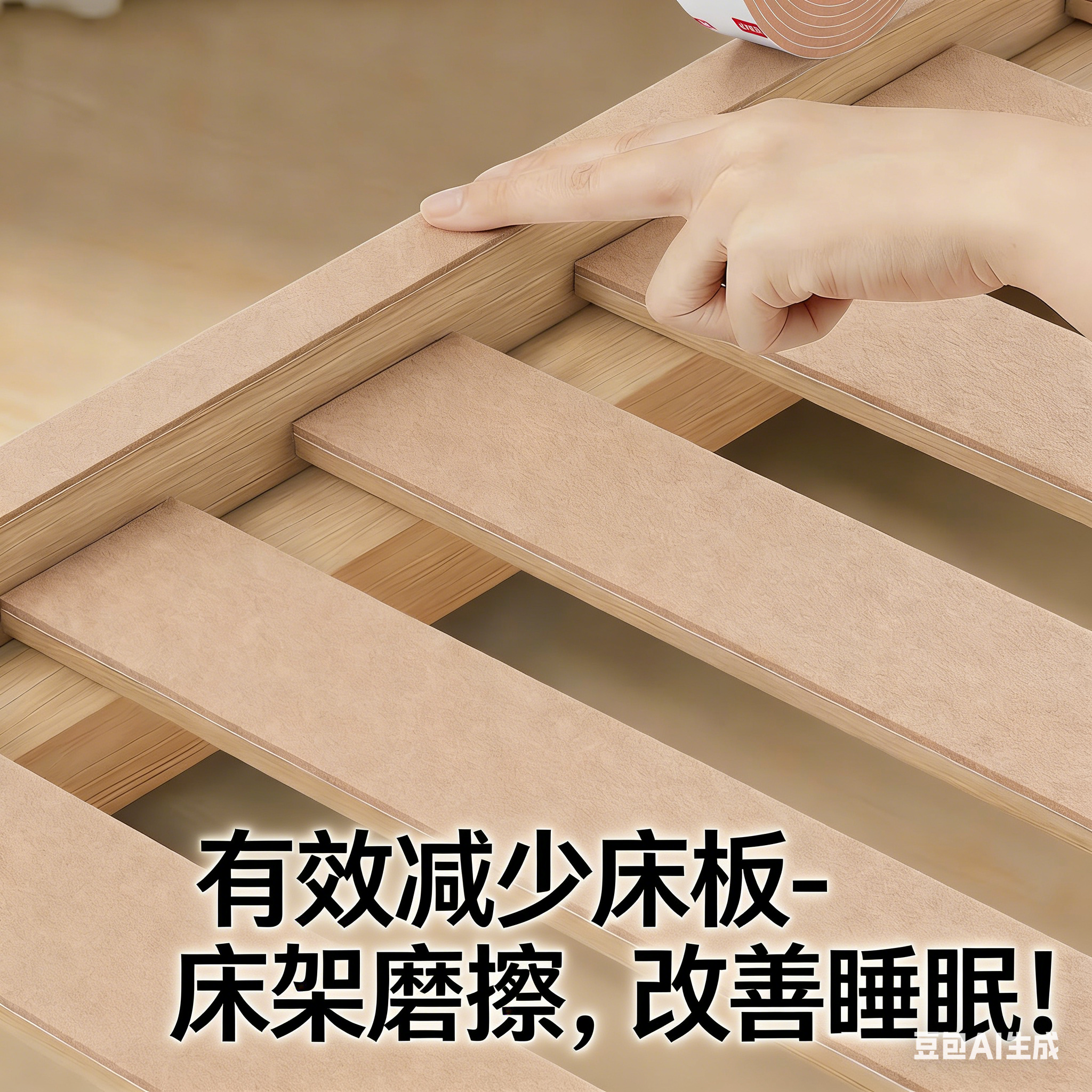 床架减震垫片床板防异响耐磨排骨架静音降噪消音毛毡贴条自粘防撞