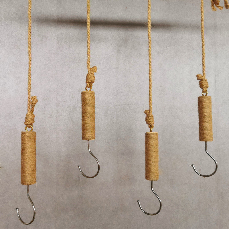 의류 매장 후크 디스플레이 랙 대마 밧줄 장식 매달려 반지 옷 걸이 벽 교수형 벽 복고풍 옷 걸이 교수형 S 후크