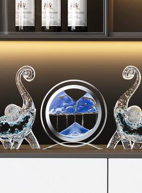 吉祥对象圆满流沙画摆件金箔轻奢