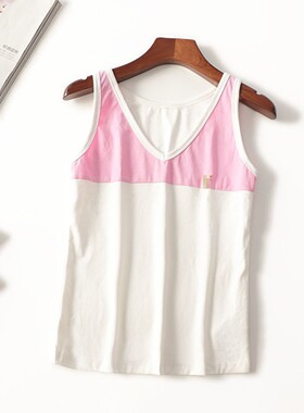 245474 夏短款V领背心