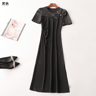 连衣裙 圆领短袖 243151 夏加长款