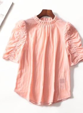 412502 秋上衣 深圳女中长款五分袖套头