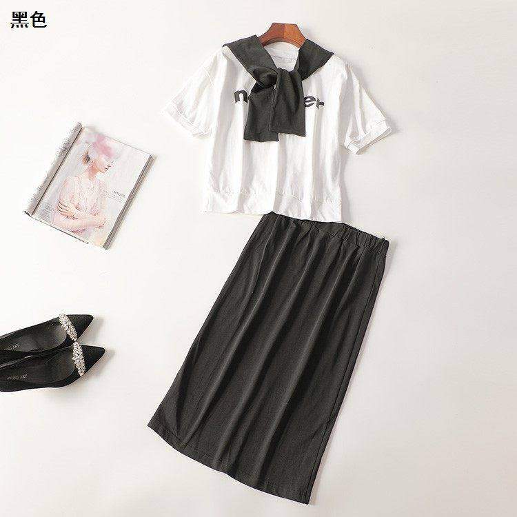 245953 夏T恤半身裙套装 深圳女中长款短袖圆领现货,女装/女士精品,时尚套装,淘宝优惠券,粉丝福利购,淘宝优惠卷