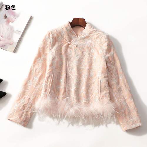412879 冬外套 女中长款长袖单扣.M.L.XL