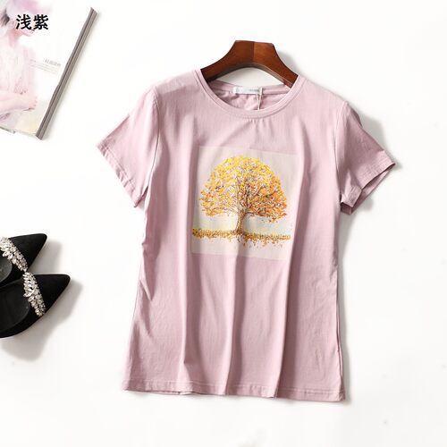 249181 夏T恤 女中长款短袖套头.L.XL.2XL.3XL