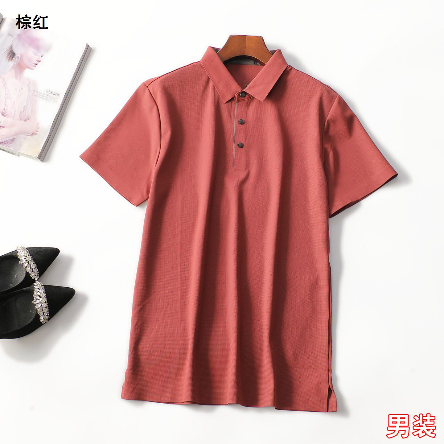 249131 夏T恤 男装中长款短袖套头.XL.2XL.3XL.5XL