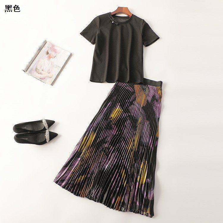 245506 夏T恤半身裙套装 女长款短袖圆领,女装/女士精品,时尚套装,淘宝优惠券,粉丝福利购,淘宝优惠卷