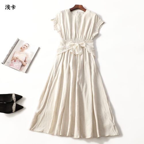 414019 夏连衣裙 女加长款无袖套头.M.L.XL
