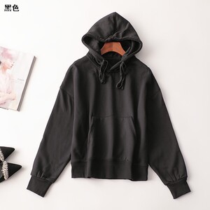 244452 冬粘胶卫衣 深圳女中长款长袖连帽