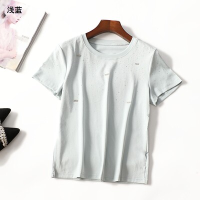 249548 夏T恤 女中长款短袖套头.L.XL.2XL.3XL.4XL