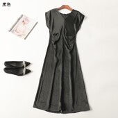 411066强推南油金晖更高货设计师品牌原创奢华醋酸夏长款 连衣裙