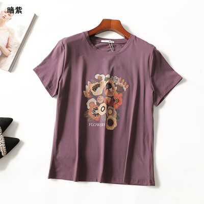 249730 夏T恤 女中长款短袖套头.L.XL.2XL.3XL.4XL