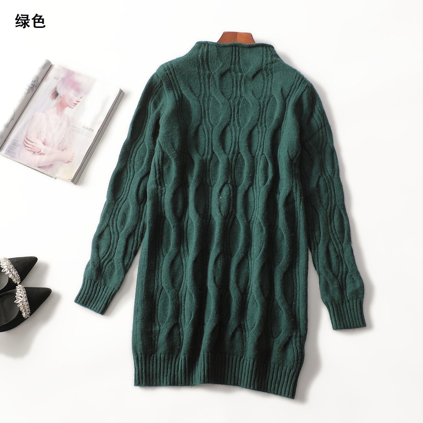 247745 冬中长款套头长袖针织衫,女装/女士精品,毛针织衫,淘宝优惠券,粉丝福利购,淘宝优惠卷