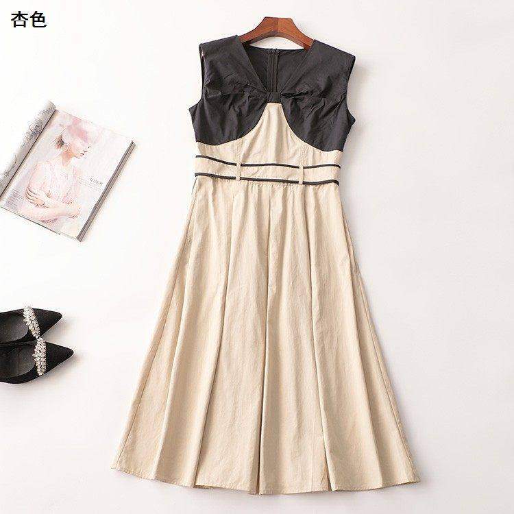 243646 夏连衣裙 深圳女加长款无袖V领现货