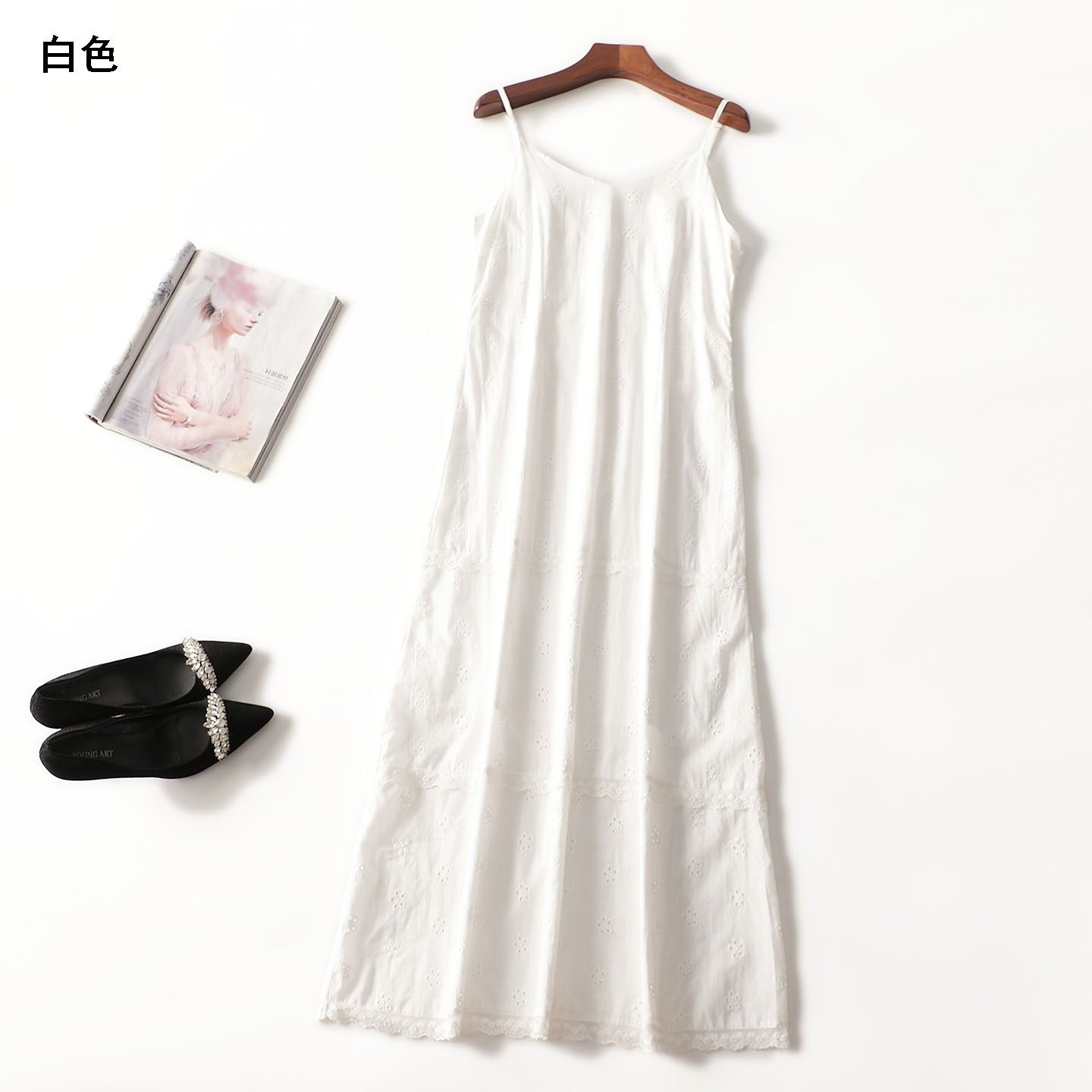 246449 夏连衣裙 女吊带裙加长款套头.S.M