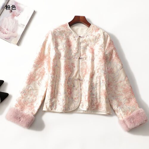 247752 冬羽绒服 女中长款长袖单排扣.M.L.XL