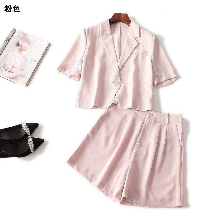 411434 秋西装裤子套装 深圳女五分五分袖翻领断码清仓,女装/女士精品,时尚套装,淘宝优惠券,粉丝福利购,淘宝优惠卷