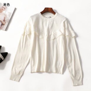 249785 秋针织衫 女中长款七分袖套头.XS.XL.M