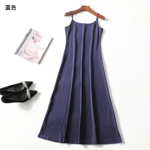 248420 夏连衣裙 女加长款套头.M.L.XL