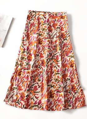 246061轻奢南油高端欧洲站高货女装卡MAN家洋气百搭夏加长半身裙