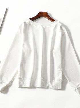 413043 秋中长款套头长袖卫衣