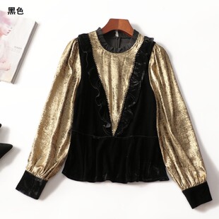 412260 秋上衣 女中长款长袖套头现货