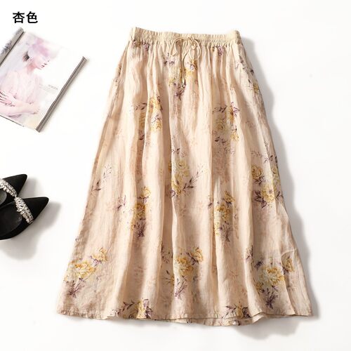 249013 夏半身裙 女加长.M