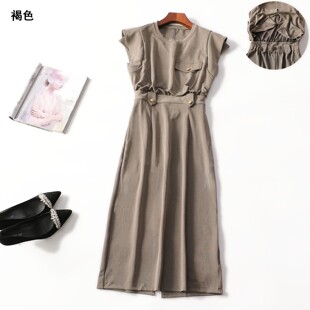 413802强烈推荐超值南油高档轻奢欧货轻奢女装夏长款短袖连衣裙