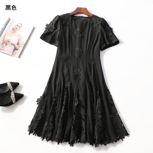 414362 夏连衣裙 深圳女长款短袖套头.S.M.L.XL.2XL