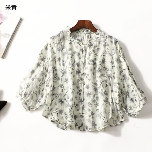 505159 夏衬衫 女中长款五分袖.M