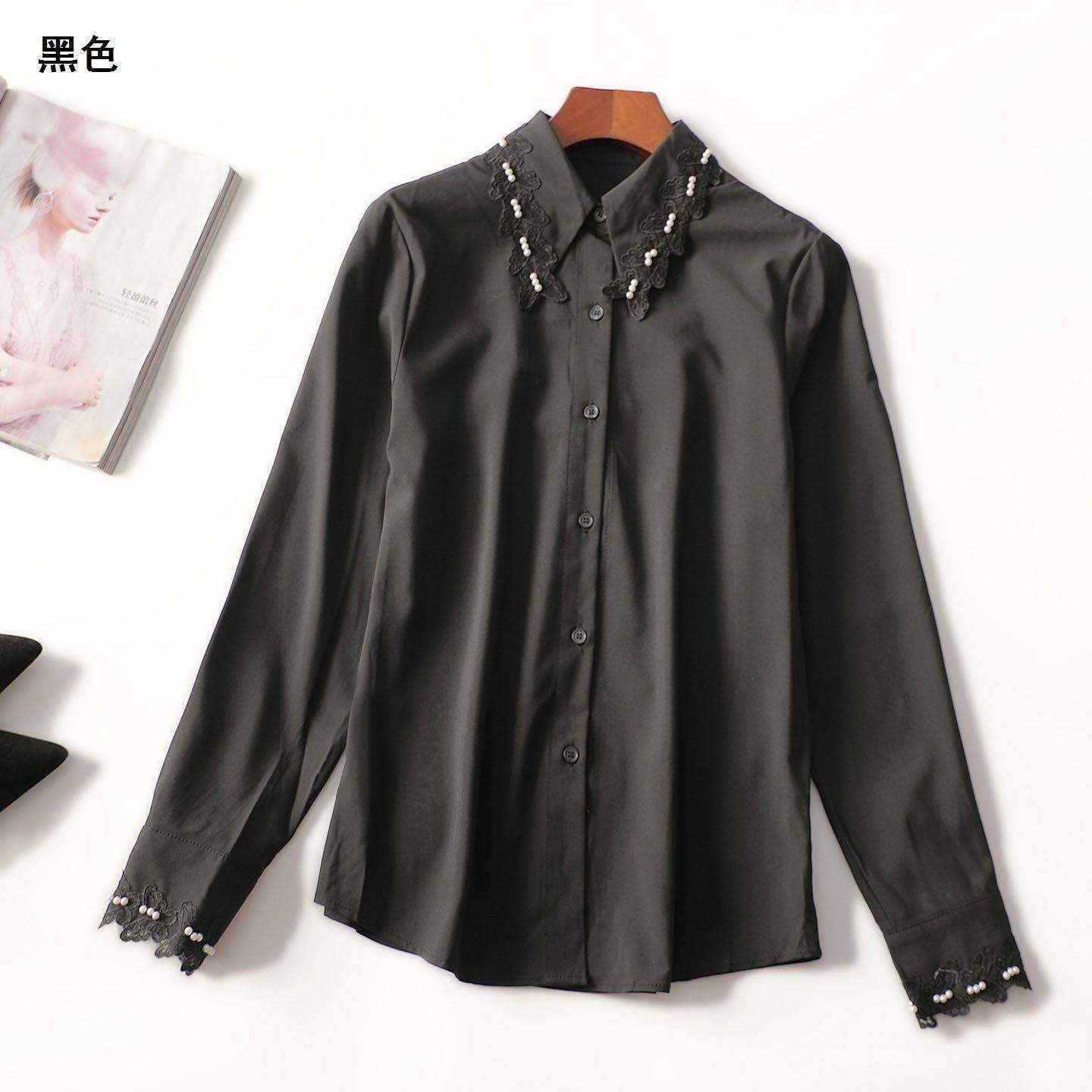 412167 秋衬衫 女中长款长袖单排扣