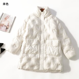 249849 冬羽绒服 女长款长袖拉链.XS.S.L