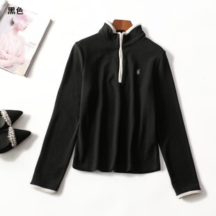 413570 春上衣 女中长款长袖套头