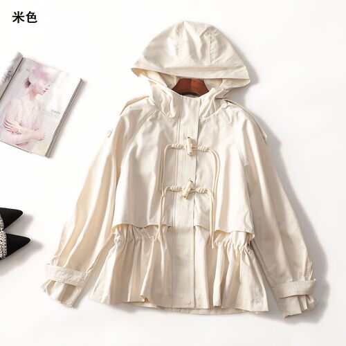 412644 秋风衣 女中长款长袖拉链.S.M.L
