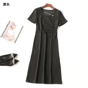 410905 夏连衣裙 深圳女加长款短袖圆领
